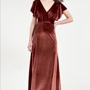 Jenny Yoo Velvet Maxi Dress Sz8